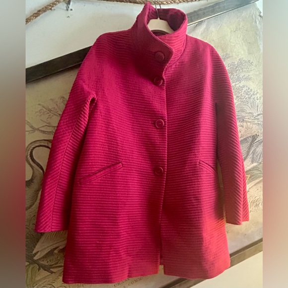 Talbots Red Topper Coat SZ Medium - Picture 1 of 7